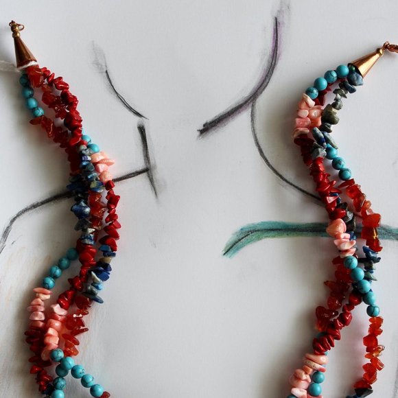 Debra Three Strand Layered Necklace (Copper) NWT - Picture 1 of 4